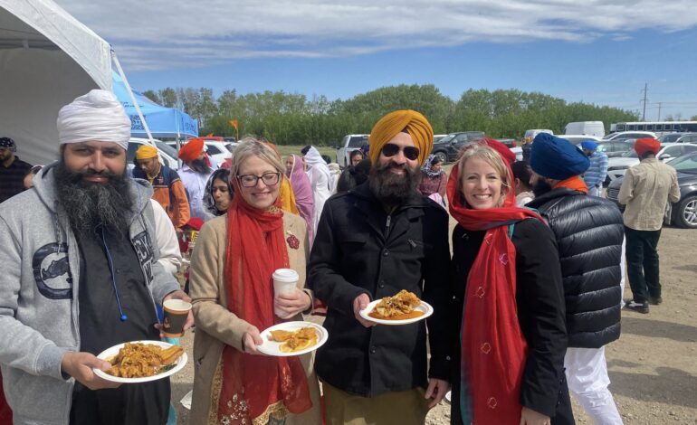 Megan Patterson MLA visited Sikh Day Parade celebrations in Canadian society.
