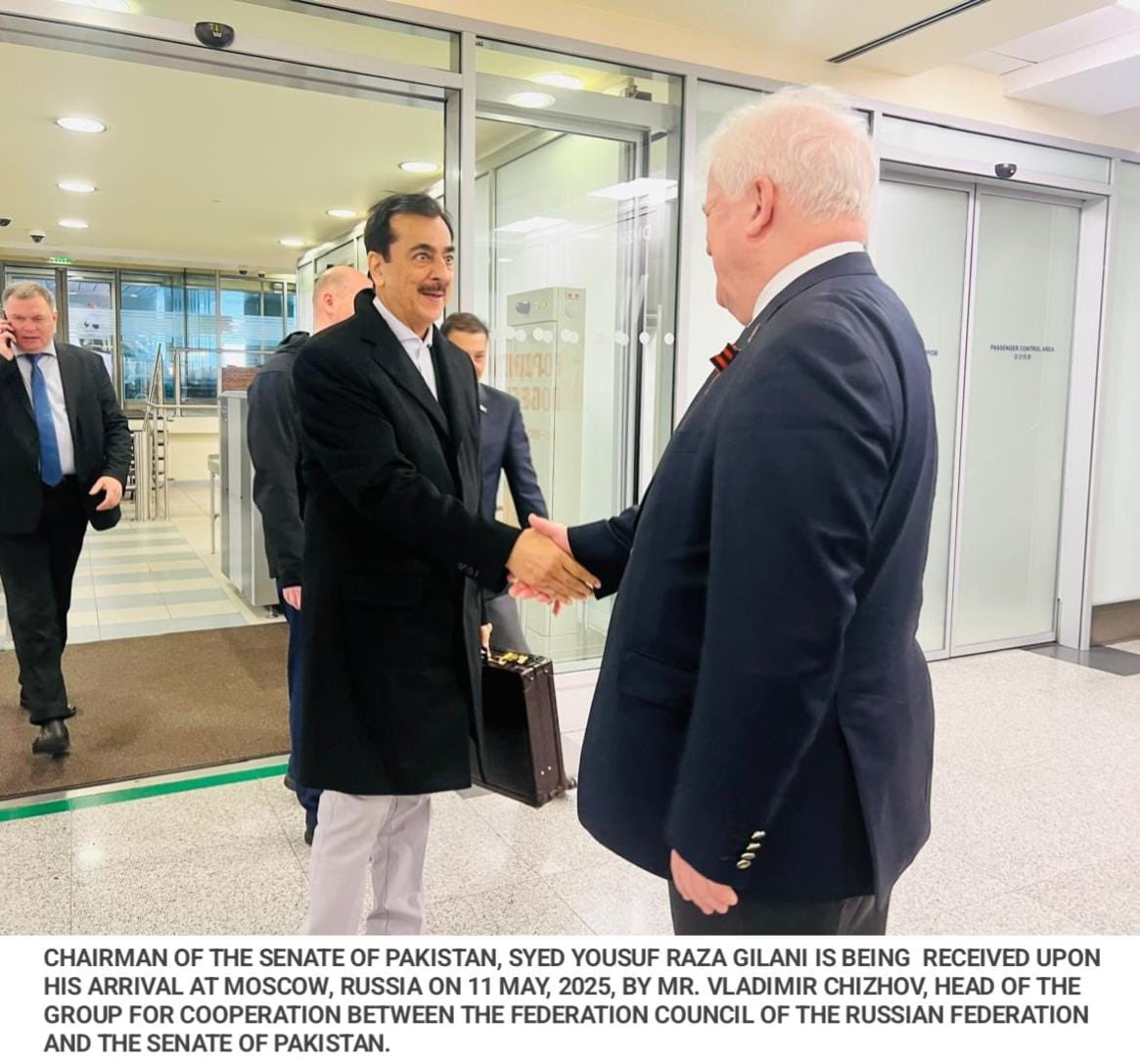 Chairman Senate of Pakistan Arrives in Russia on Bilateral Visit, to Meet Speaker of the Federation Council Tomorrow