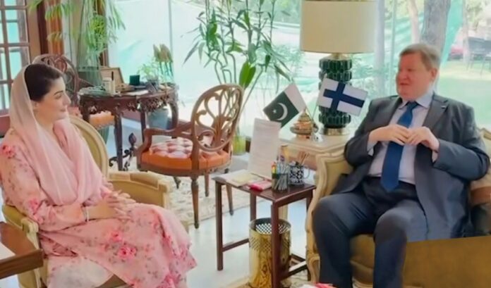 Maryam Nawaz CM meets Finland’s ambassador, discusses strengthening bilateral relations