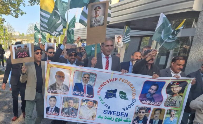 EU Pakistan Friendship Federation Sweden Organizes Rally to Celebrate Pakistan’s Victory Over India