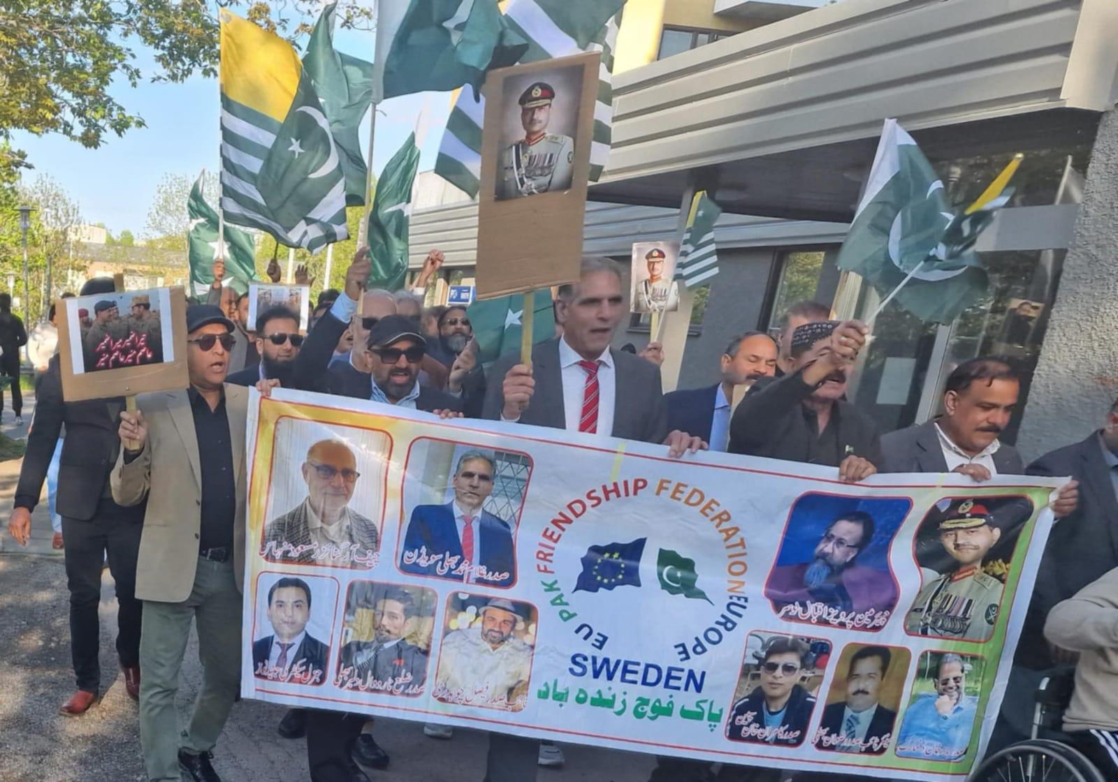EU Pakistan Friendship Federation Sweden Organizes Rally to Celebrate Pakistan’s Victory Over India
