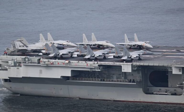 Chinese Aircraft Carrier Shandong Docks in Hong Kong After Pacific Drills