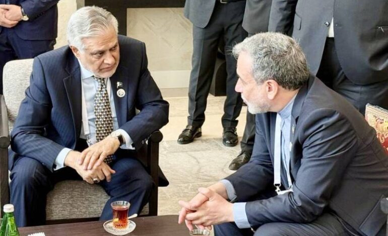 Ishaq Dar, Iranian FM Discuss Regional Developments at ECO Summit