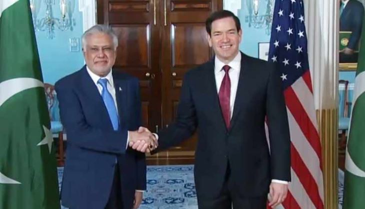 Ishaq Dar meets with his American counterpart