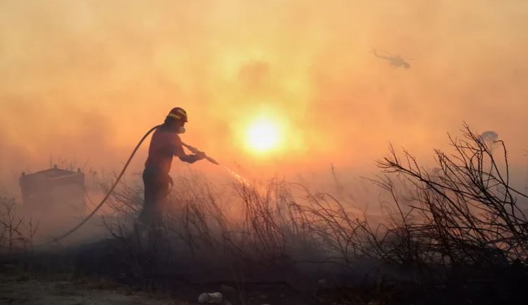 Athens: Wildfire breaks out in northern suburbs