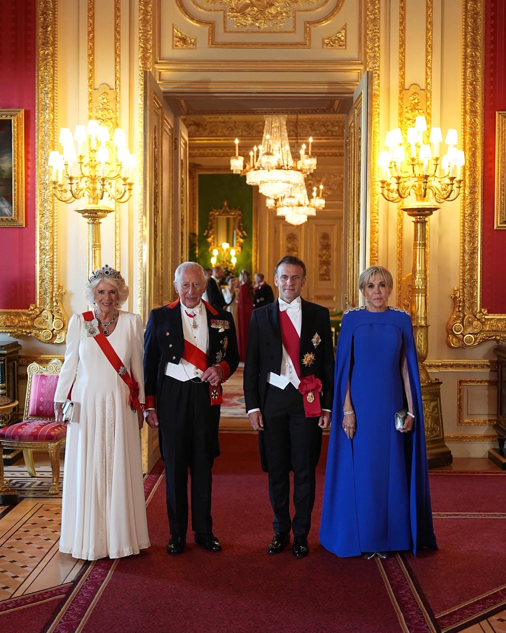 King Charles and Queen welcomes French President Macron and his wife at Windsor castle