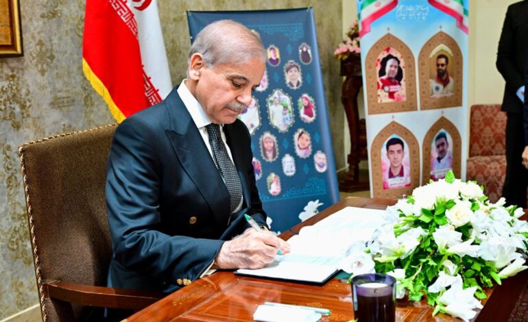 PM visits Iranian Embassy; expresses condolences