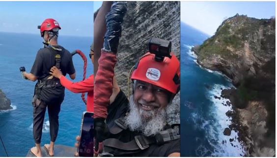 59-year-old Dr. Zakir Naik jumps from a height of 430 feet