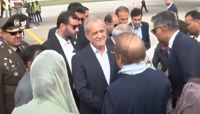 Irania President Masoud Pezeshkian lands in Pakistan on two-day visit