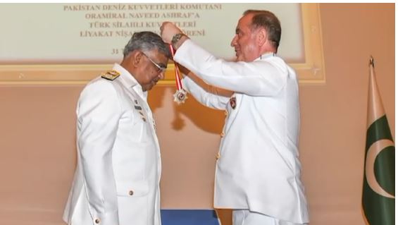Admiral Naveed Ashraf awarded Turkey’s highest military honor