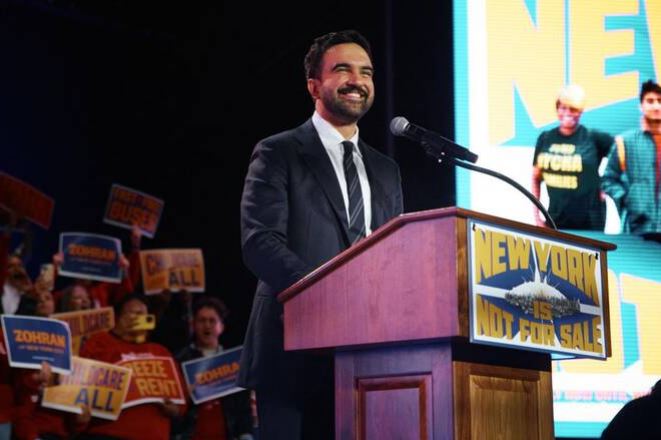 New York mayoral candidate Zohran Mamdani rallies voters with support from Bernie Sanders and AOC