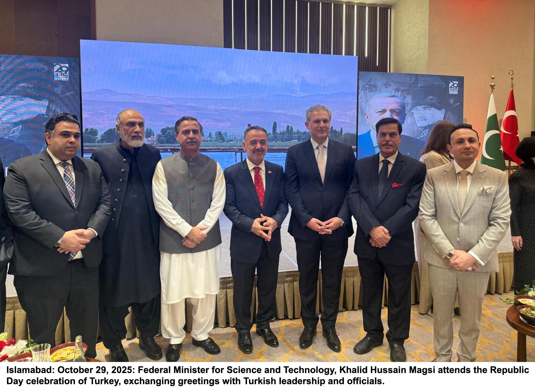Federal Ministers Khalid Hussian Magsi and Justice Aqeel Malik attends celebration of Türkiye’s National Day