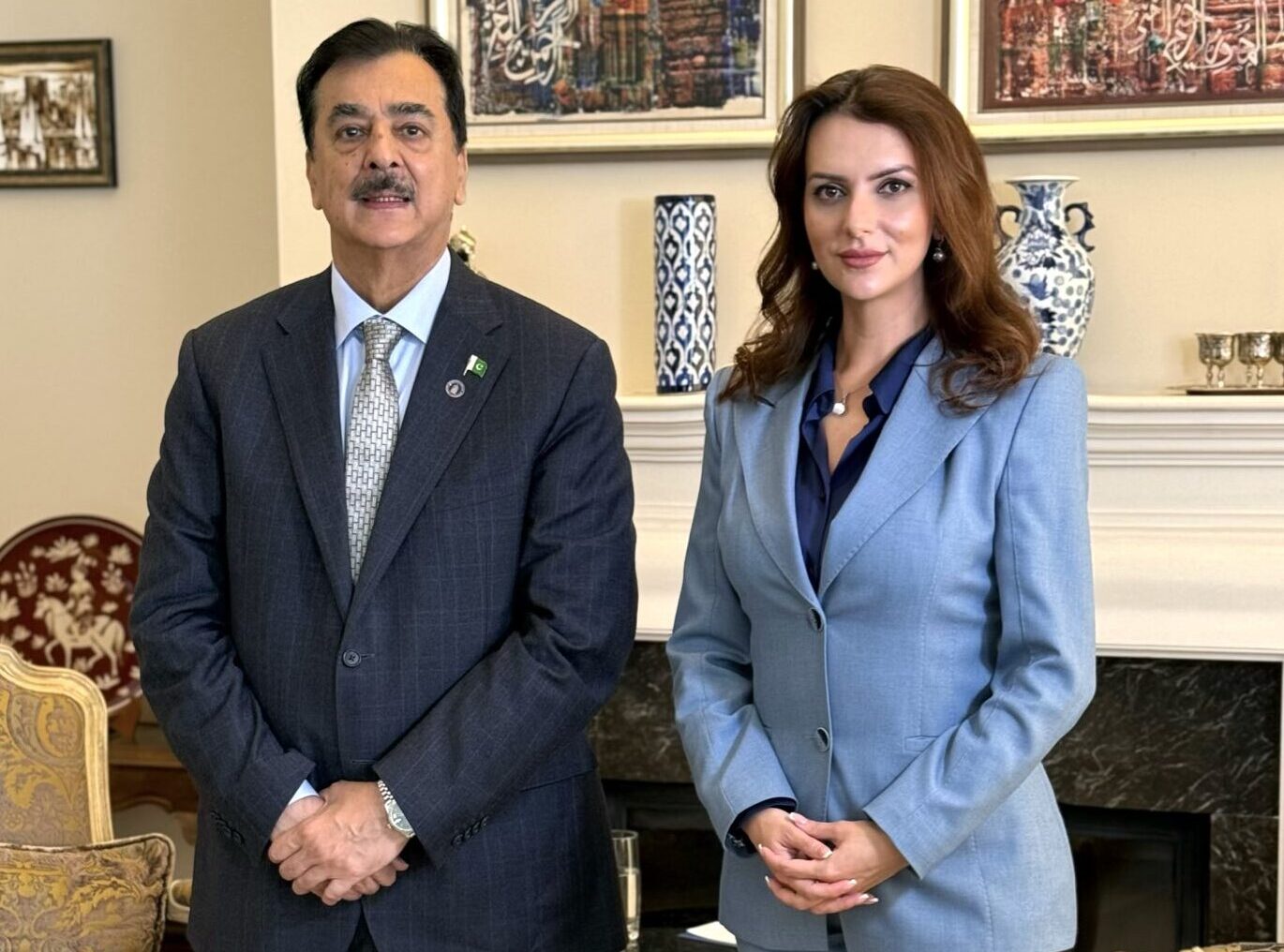 Azerbaijani Envoy, Senate Chairman Gillani Discuss Regional Ties and Partnership
