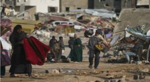 First strong winter rains soak Gaza’s makeshift shelters