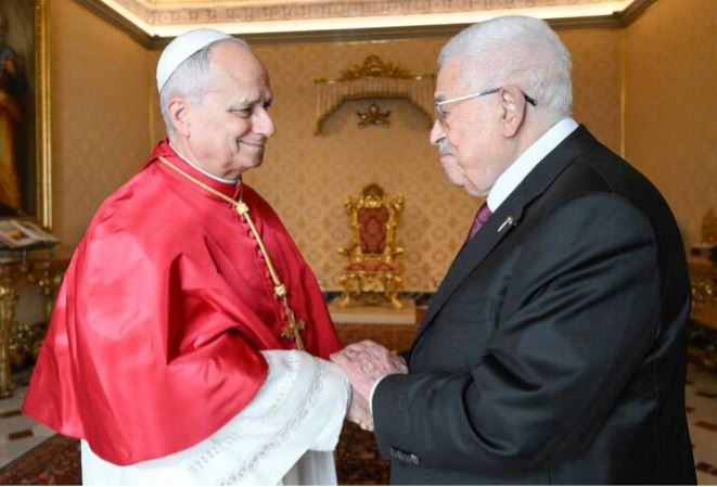 Pope Leo receives Palestinian president Abbas at Vatican