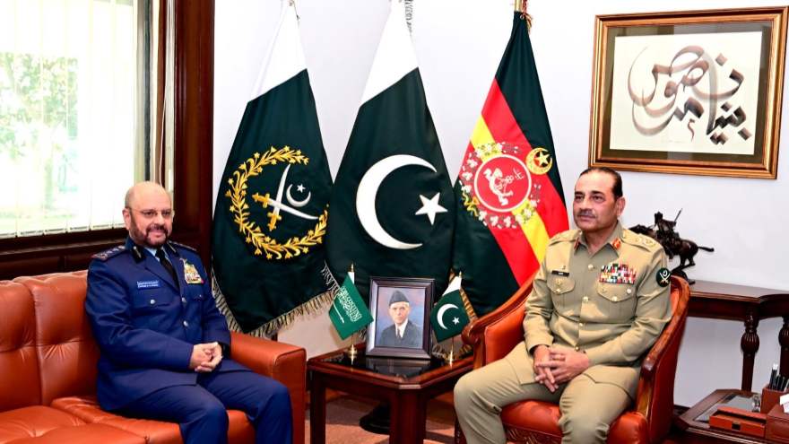 Chief Saudi military commander calls on Field Marshal Asim Munir at GHQ