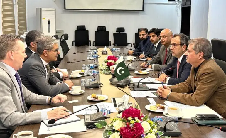 Canadian High Commissioner Tarik Ali Khan meets Federal Minister for Power, Sardar Awais Leghari