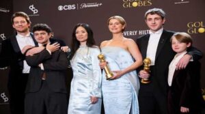 ‘One Battle,’ ‘Hamnet’ claim top trophies at Hollywood’s Golden Globes ceremony