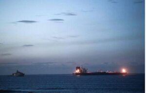 Suspected Russia shadow tanker anchored off French coast