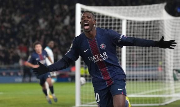 Dembélé stars as PSG crushes bitter rival Marseille 5-0 to regain top spot in Ligue 1