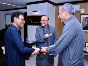 Asif Ali Zardari Calls for Unity and Stronger Peace Efforts in Meeting with Mohsin Naqvi and Khalid Maqbool Siddiqui