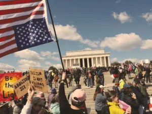 Thousands of demonstrators fill city streets across the United States in 'No Kings' protests against President Trump's Iran war and immigration policies.