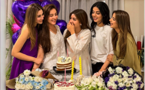 Midnight Glam: Kinza Hashmi Turns Heads at Star-Studded Birthday Bash with Fellow Celebrities