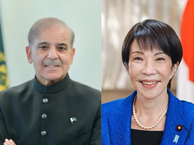 Japanese Prime Minister Sanae Takaichi praises Pakistan's role in facilitating US-Iran talks during phone call with PM Shehbaz Sharif.
