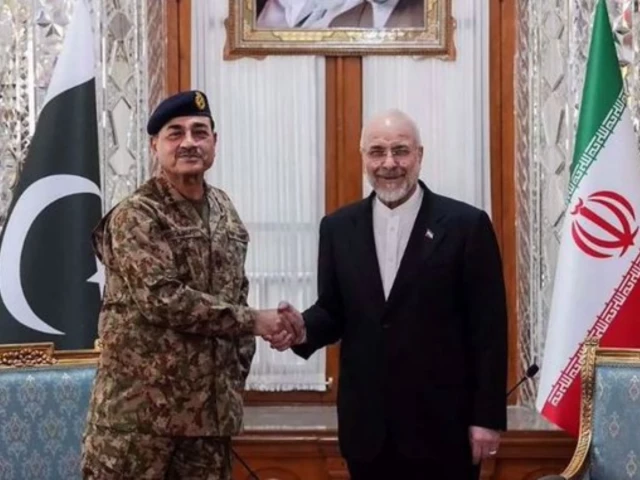 Field Marshal Asim Munir meets Iranian Parliament Speaker Mohammad Bagher Ghalibaf in Tehran for nuclear breakthrough talks.