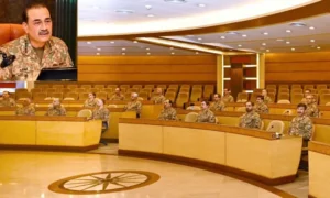 Field Marshal Asim Munir chairs 274th Corps Commanders' Conference at GHQ, condemning attacks on Saudi Arabia as 'unnecessary escalation.'