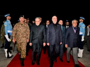 Iranian Parliament Speaker Mohammad Bagher Ghalibaf and FM Abbas Araghchi arrive in Islamabad for high-stakes peace talks with US.
