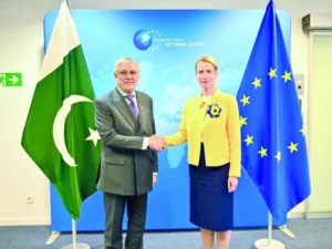EU Vice President Kaja Kallas appreciates Pakistan's constructive role in promoting regional peace during call with FM Ishaq Dar