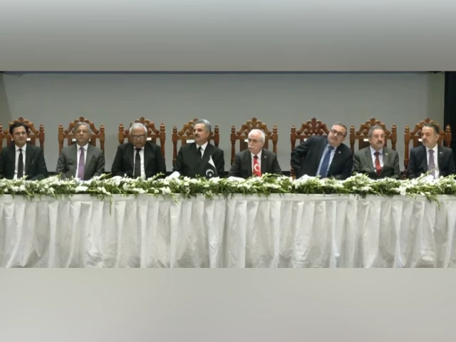 Chief Justice of Pakistan Yahya Afridi and Turkish Constitutional Court Chief Justice Kadir Özkaya sign judicial cooperation MoU in Islamabad.