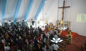 Christians attend Easter Sunday mass at Fatima Church in Islamabad as President Zardari and PM Shehbaz commend community's services