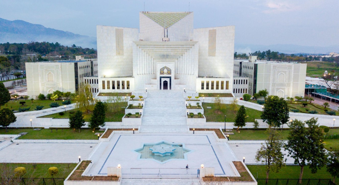 The Supreme Court of Pakistan and Federal Constitutional Court buildings amid debate over the wedlock policy for civil servants.