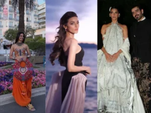 Pakistani celebrities and designers at Cannes Film Festival 2026 showcasing traditional and modern cultural fashion on the red carpet.