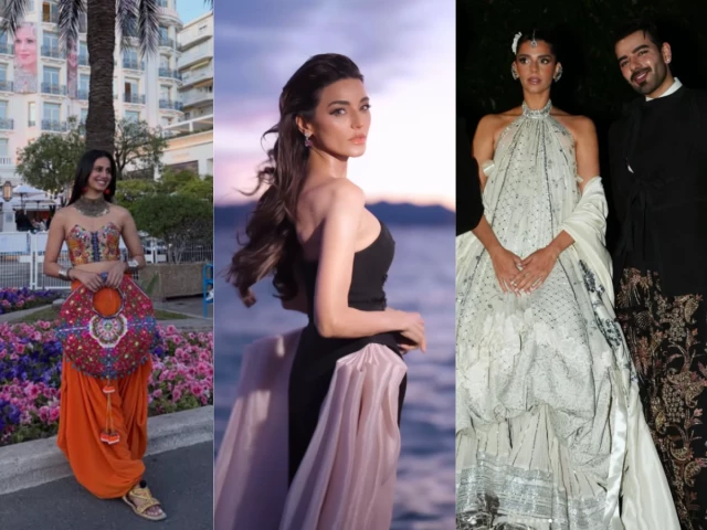 Pakistani celebrities and designers at Cannes Film Festival 2026 showcasing traditional and modern cultural fashion on the red carpet.