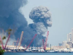 Bahrain security forces monitor the situation following reported Iranian missile attacks in the Gulf region