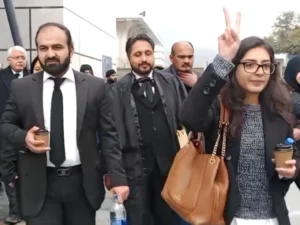 Islamabad High Court building during proceedings related to Imaan Mazari and Hadi Chattha's sentence suspension petitions.