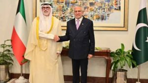 Ishaq Dar DPM and Kuwait FM discuss Middle East situation, bilateral ties