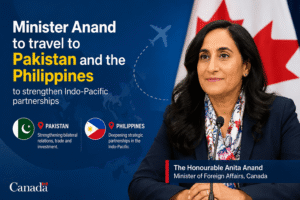 Canadian Foreign Minister Anita Anand to Visit Pakistan, Philippines to Boost Indo-Pacific Partnerships